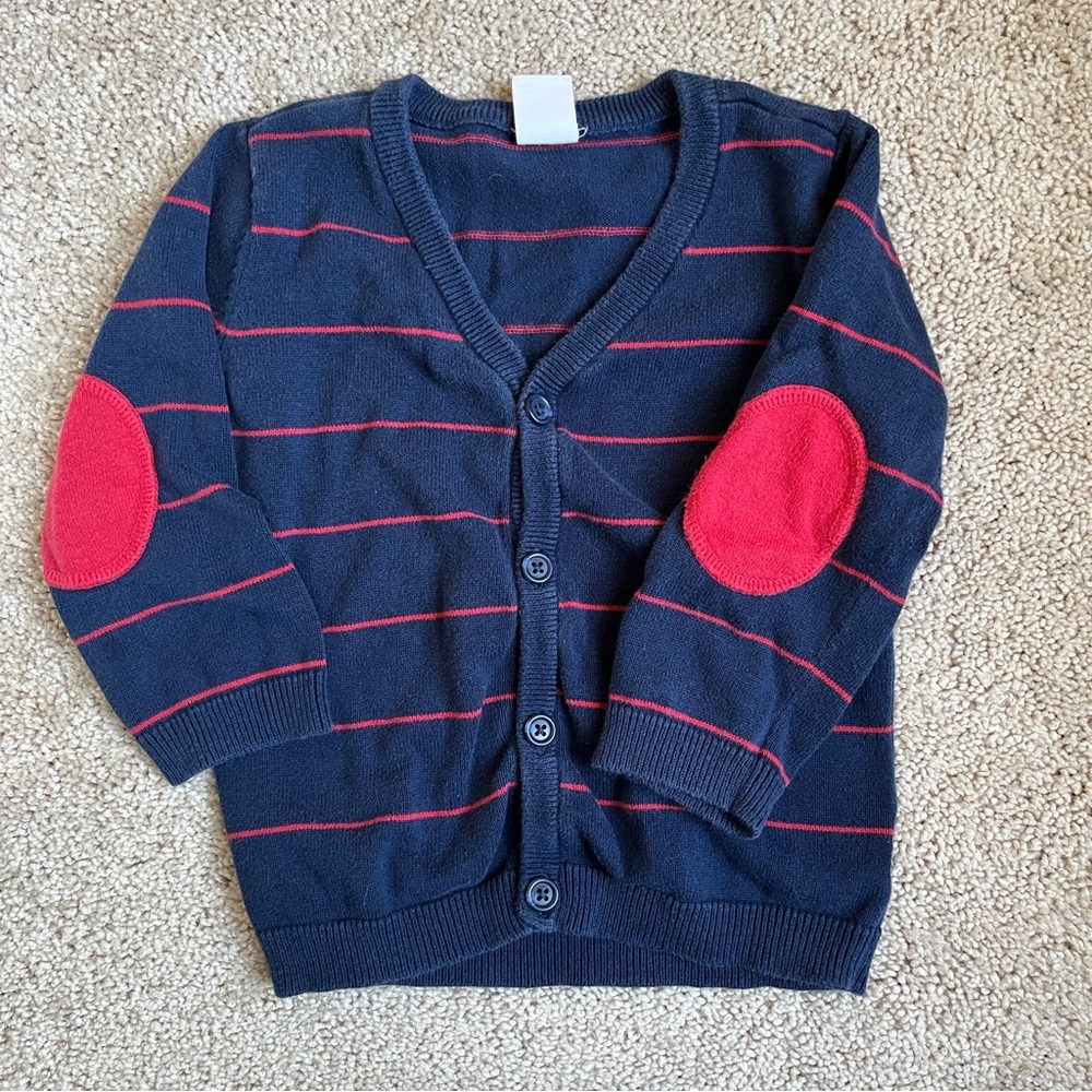 H&M | toddler lightweight knit striped cardigan | 100% Cotton | size 12-18M